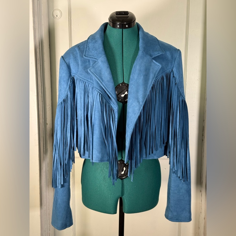 Blue Fringe Women's Jacket